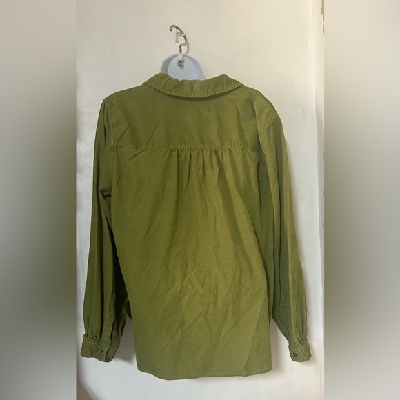 Anthropologie Pilcro The Letterpress Sigourney Corduroy GreenShirt Out of stock - Picture 5 of 10